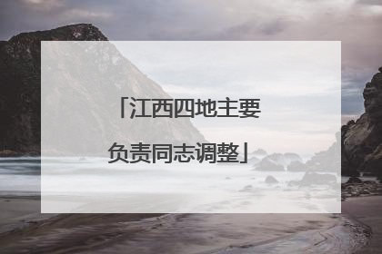 江西四地主要负责同志调整