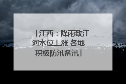 江西：降雨致江河水位上涨 各地积极防汛备汛
