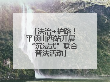 法治+护路！平顶山西站开展“沉浸式”联合普法活动