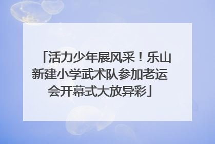 活力少年展风采！乐山新建小学武术队参加老运会开幕式大放异彩