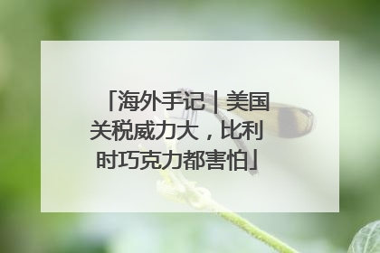 海外手记｜美国关税威力大，比利时巧克力都害怕