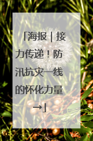 海报｜接力传递！防汛抗灾一线的怀化力量→
