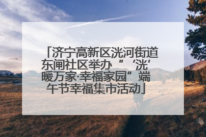 济宁高新区洸河街道东闸社区举办“‘洸’暖万家·幸福家园”端午节幸福集市活动