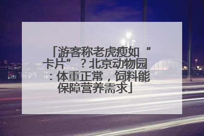 游客称老虎瘦如“卡片”？北京动物园：体重正常，饲料能保障营养需求