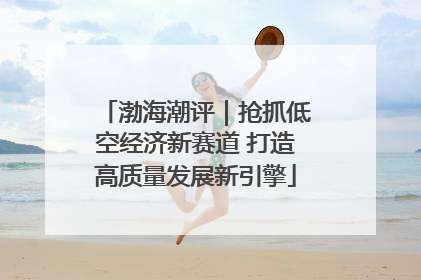 渤海潮评｜抢抓低空经济新赛道 打造高质量发展新引擎