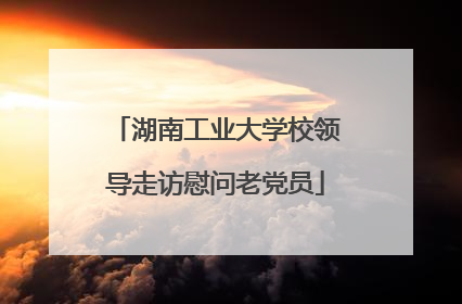 湖南工业大学校领导走访慰问老党员