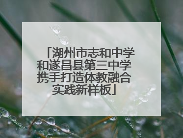 湖州市志和中学和遂昌县第三中学携手打造体教融合实践新样板