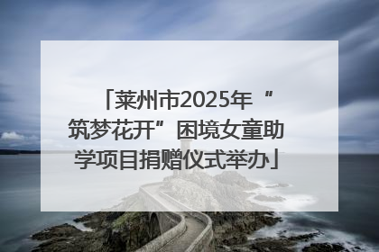 莱州市2025年“筑梦花开”困境女童助学项目捐赠仪式举办