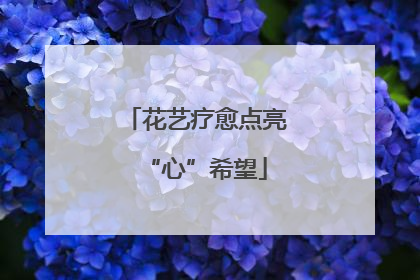 花艺疗愈点亮“心”希望