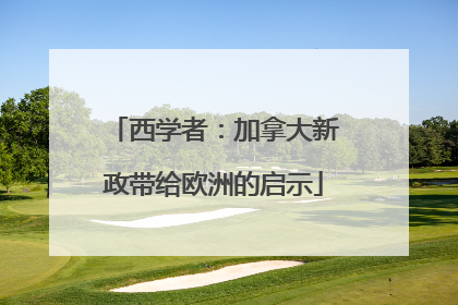 西学者：加拿大新政带给欧洲的启示