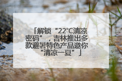解锁“22℃清凉密码”，吉林推出多款避暑特色产品邀你“清凉一夏”