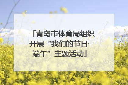 青岛市体育局组织开展“我们的节日·端午”主题活动