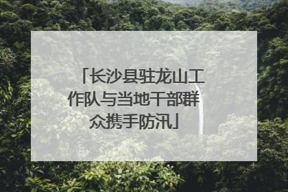 长沙县驻龙山工作队与当地干部群众携手防汛