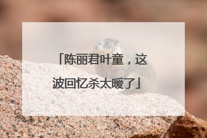 陈丽君叶童，这波回忆杀太暖了