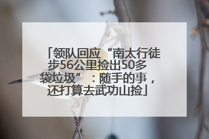 领队回应“南太行徒步56公里捡出50多袋垃圾”：随手的事，还打算去武功山捡
