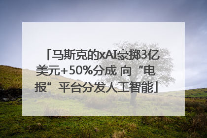 马斯克的xAI豪掷3亿美元+50%分成 向“电报”平台分发人工智能