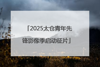 2025太仓青年先锋影像季启动征片