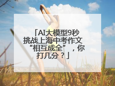AI大模型9秒挑战上海中考作文“相互成全”，你打几分？